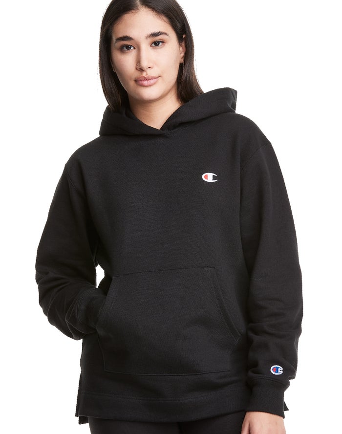 Sudadera Con Capucha Champion Mujer - Reverse Weave Open Bottom ( Negras ) 6145930-PK